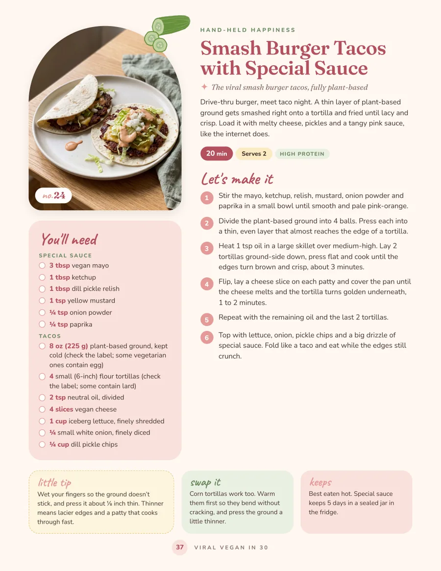 A recipe page